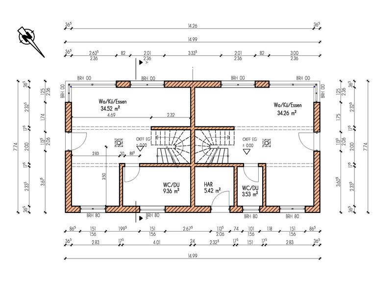 Exklusives Reetdach-Doppelhaus auf Rügen – Erstbezug mit 5 Bädern, 2 Kaminen, 2 Küchen & 2 Terrassen